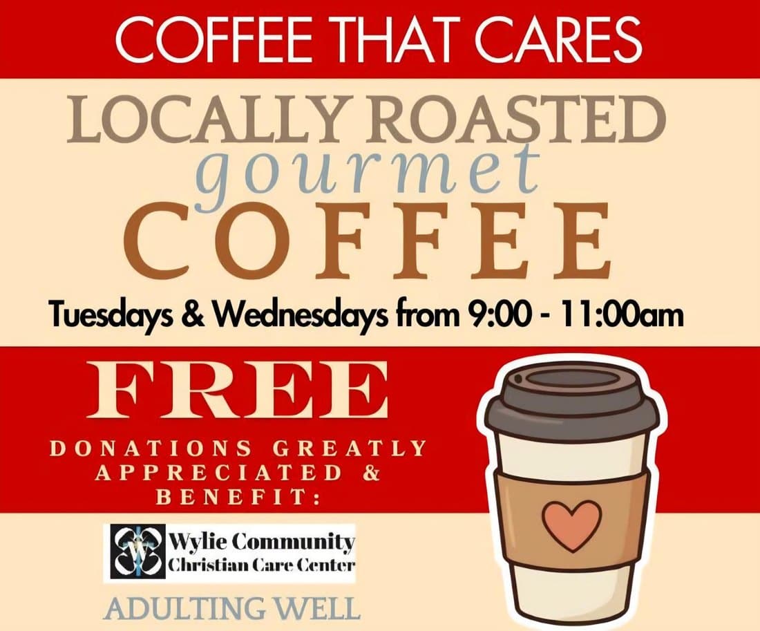 Coffee that Cares sign